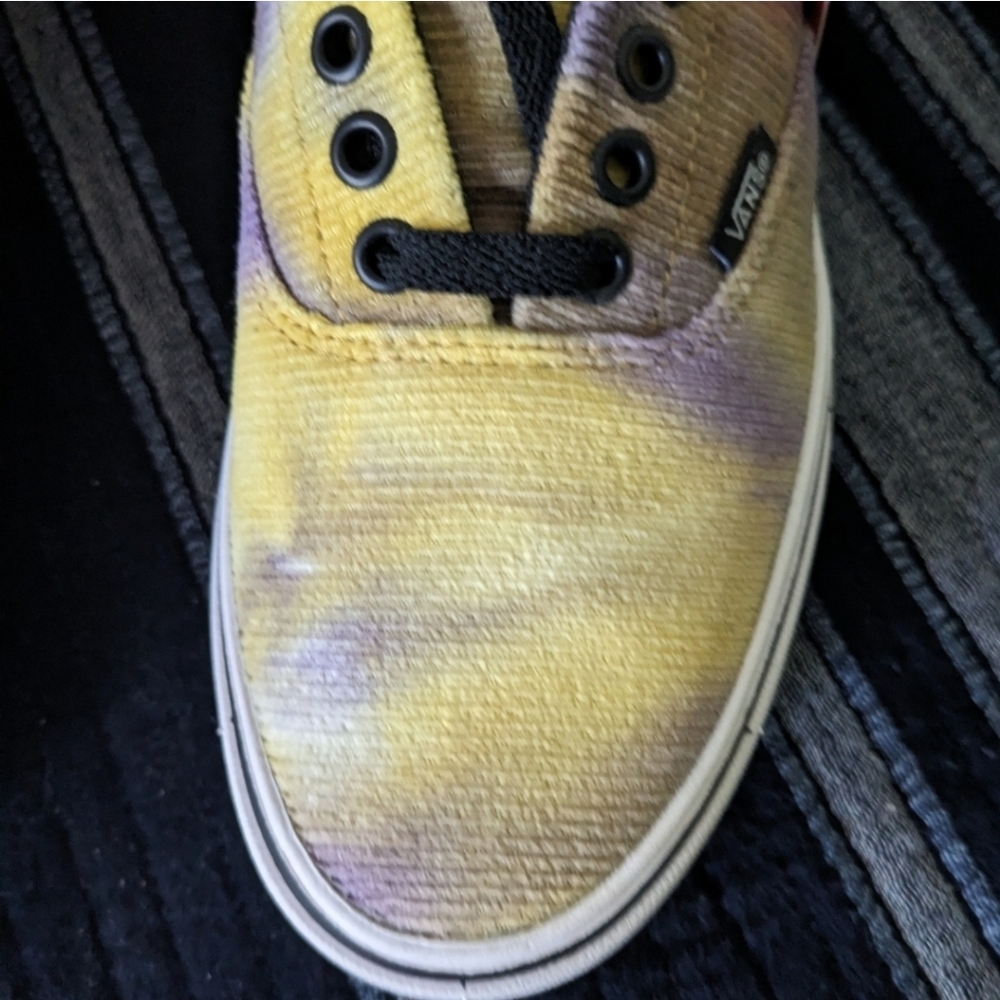 Vans Comfycush Era Women Blotched Purple and Yellow Velvet VNOA392QD 042025 - Picture 4 of 10
